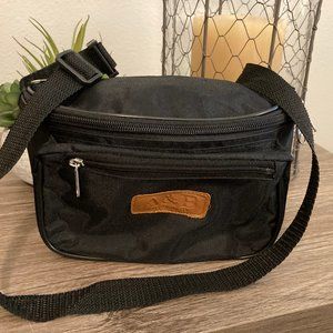 A & B Black Canvas Fanny Pack Waist Bag